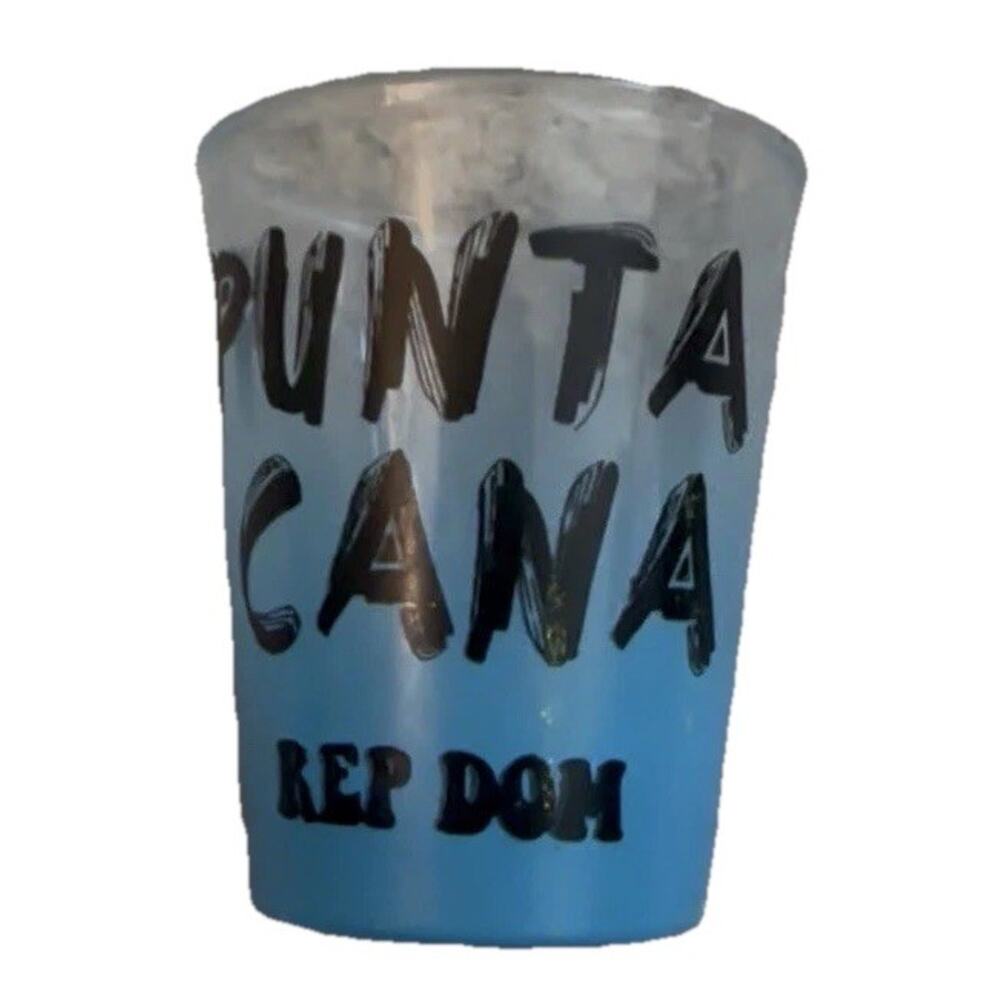 Punta Cana Dominican Republic Souvenir Shot Glass Blue Ombre